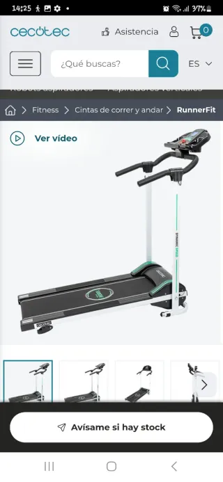 Cinta de andar Cecotec RunnerFit step black