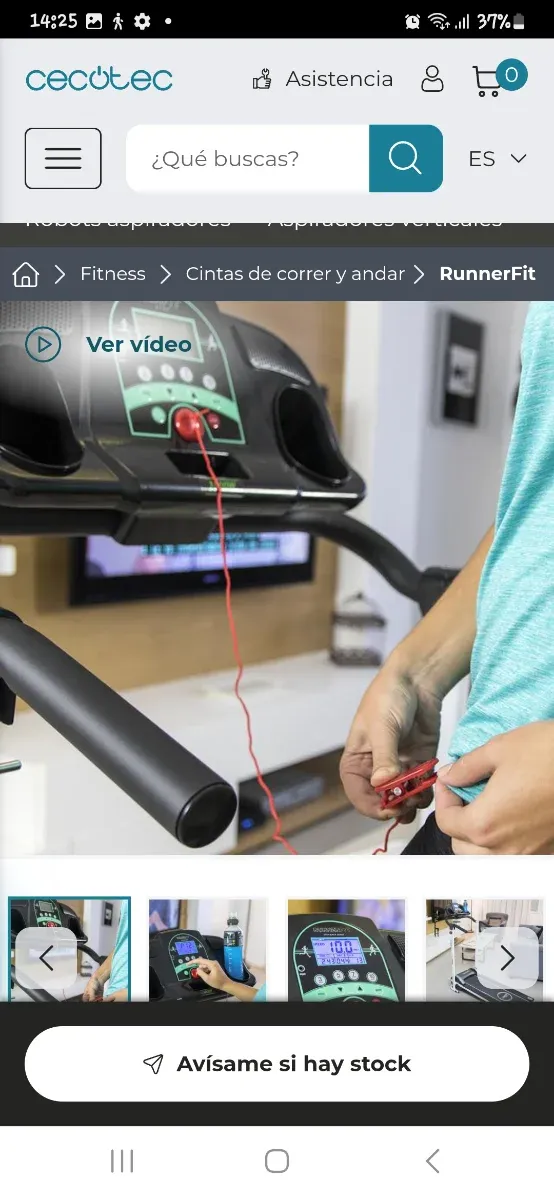 Cinta de andar Cecotec RunnerFit step black