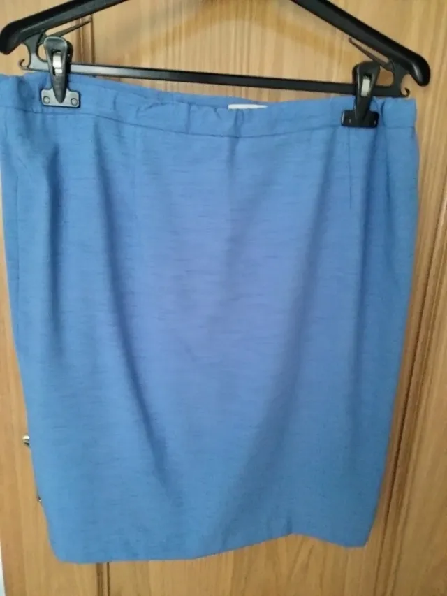 Traje de casaco de 3 peças para senhora azul