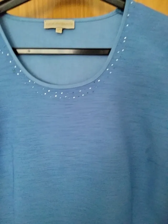 Traje de casaco de 3 peças para senhora azul