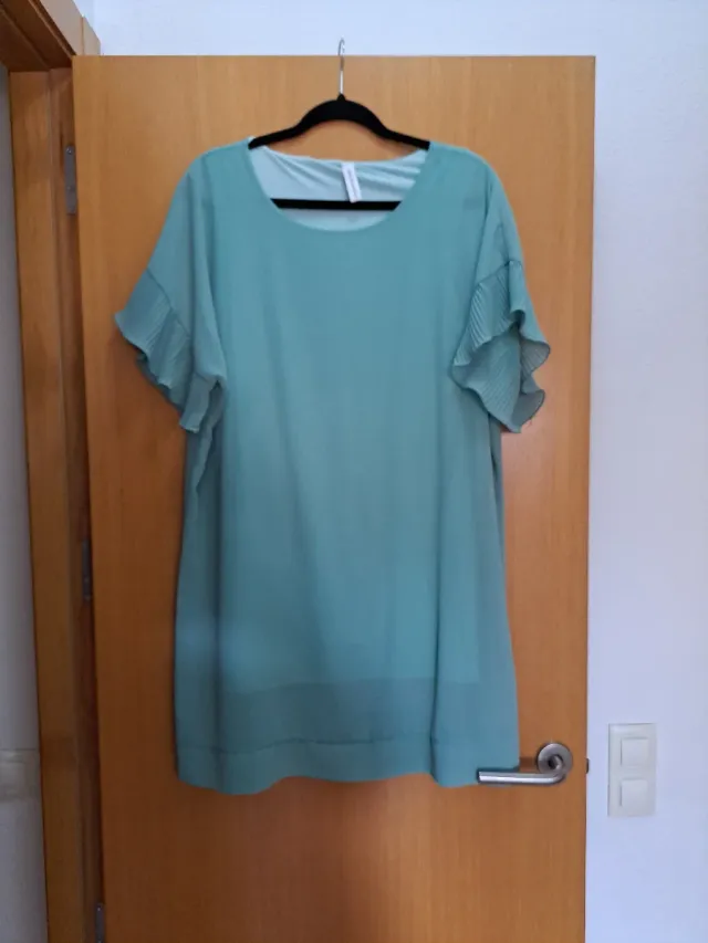 Vestido de verano verde azulado talla única