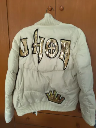 Chaqueta Takeshi Kurosawa Beige con Lentejuelas