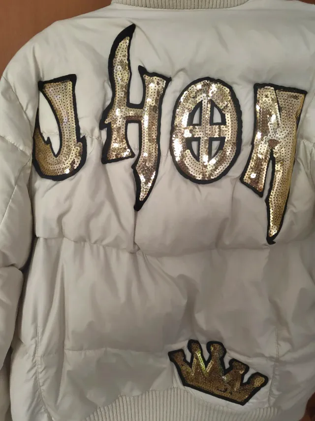 Chaqueta Takeshi Kurosawa Beige con Lentejuelas