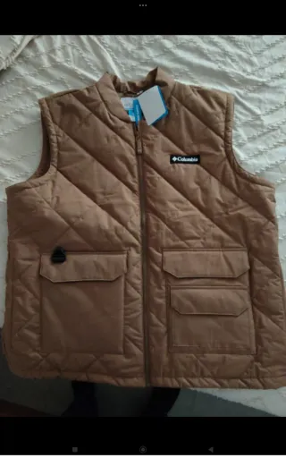 Chaleco Columbia Beige/Marrón