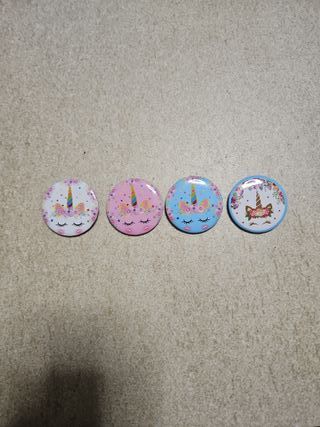 Lote de 4 chapas de unicornios