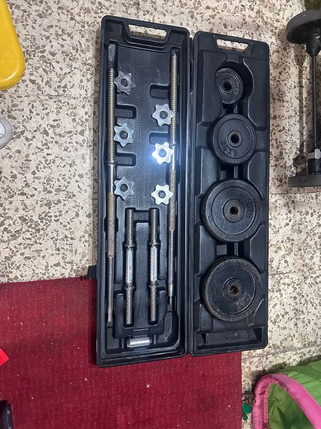 Maletín de Pesas y barras para gimnasio