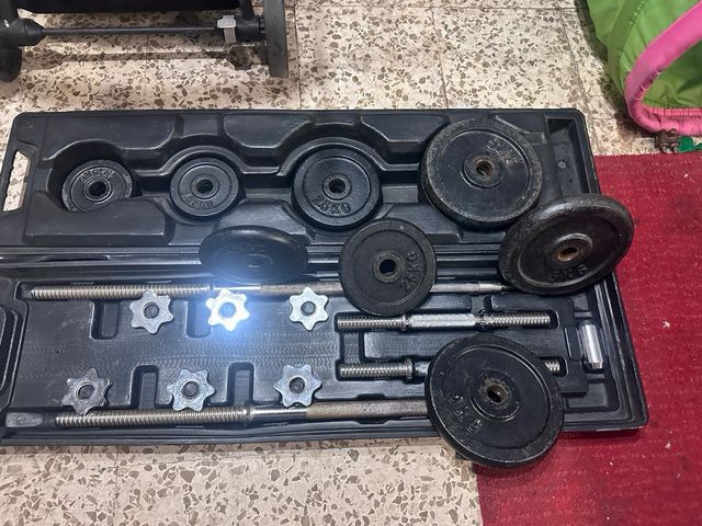 Maletín de Pesas y barras para gimnasio
