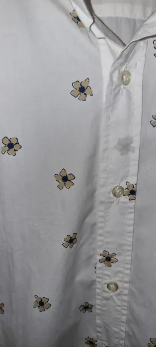 Camicia Liu Jo Uomo Fantasia Floreale Bianca M