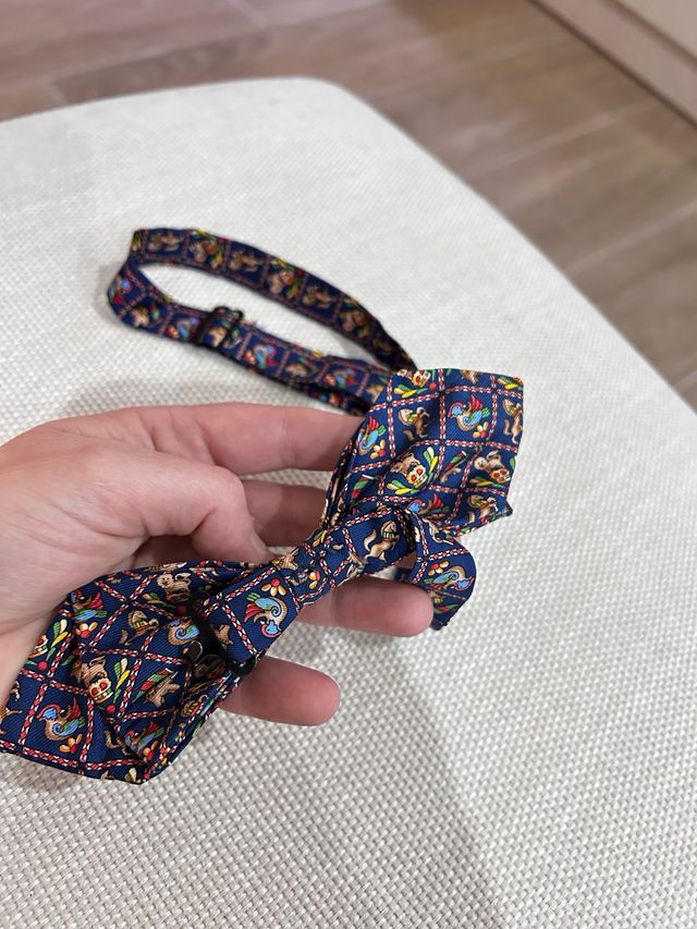 Pajarita Zara azul multicolor