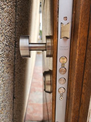 Puerta blindada madera