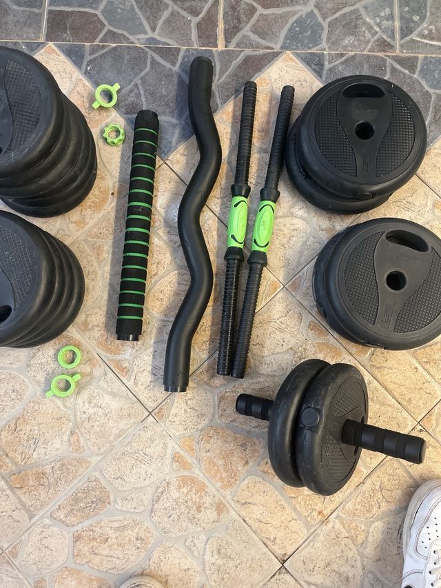 Pesas y accesorios gimnasio 30kg