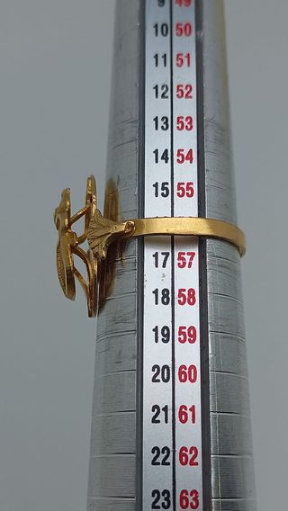 J-0774 Anillo Escarabajo Egipcio Oro 18K