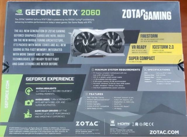 Zotac GeForce RTX 2060 6GB GDDR6