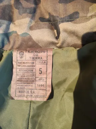 Chaquetón boscoso ejército español