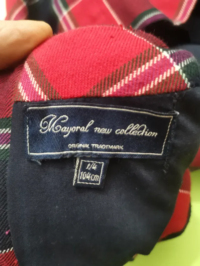 Vestido niña a cuadros Mayoral