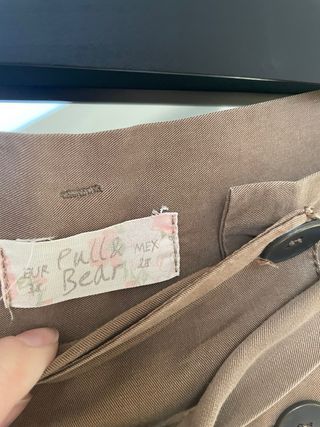 Falda Pull&Bear marrón con cinturón