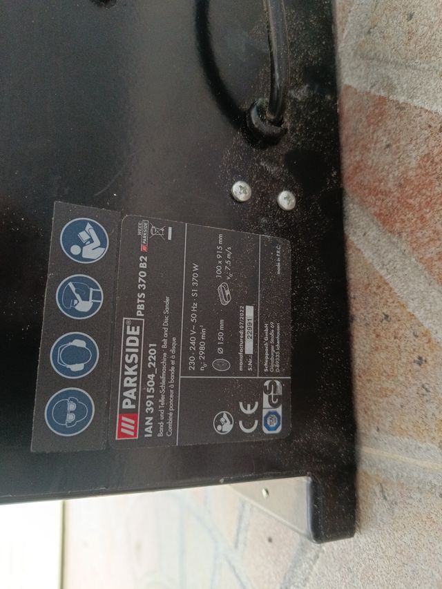 Lixadeira Parkside PBTS 370 B2