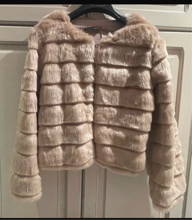 Pellicciotto donna beige