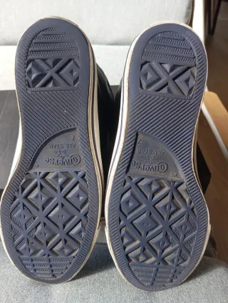 Zapatillas Converse efecto cuero negro