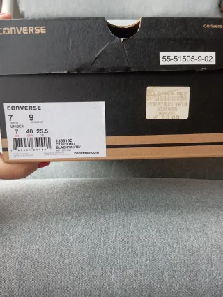 Zapatillas Converse efecto cuero negro