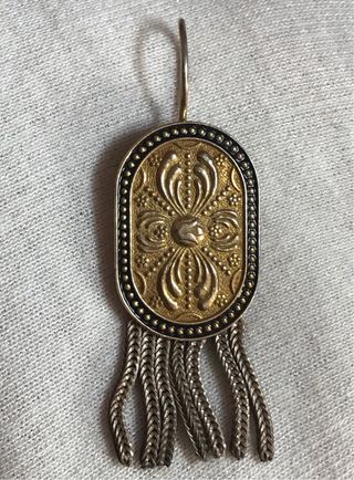 Colgante Plata Dorada Ornamental + Regalo