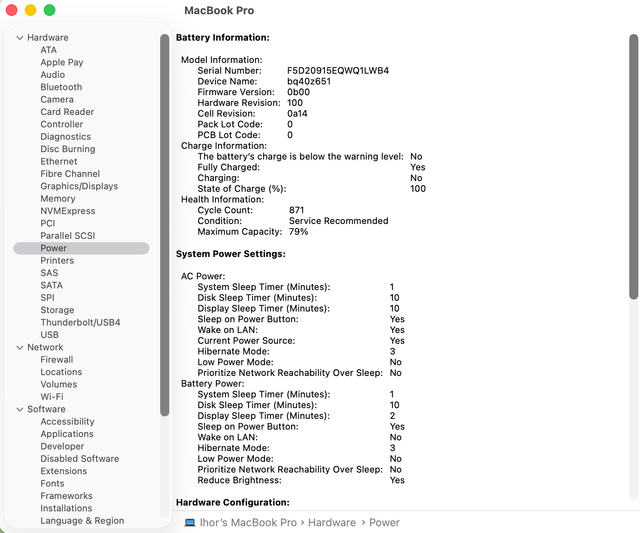 MacBook Pro 16 M1 Pro / 16GB RAM