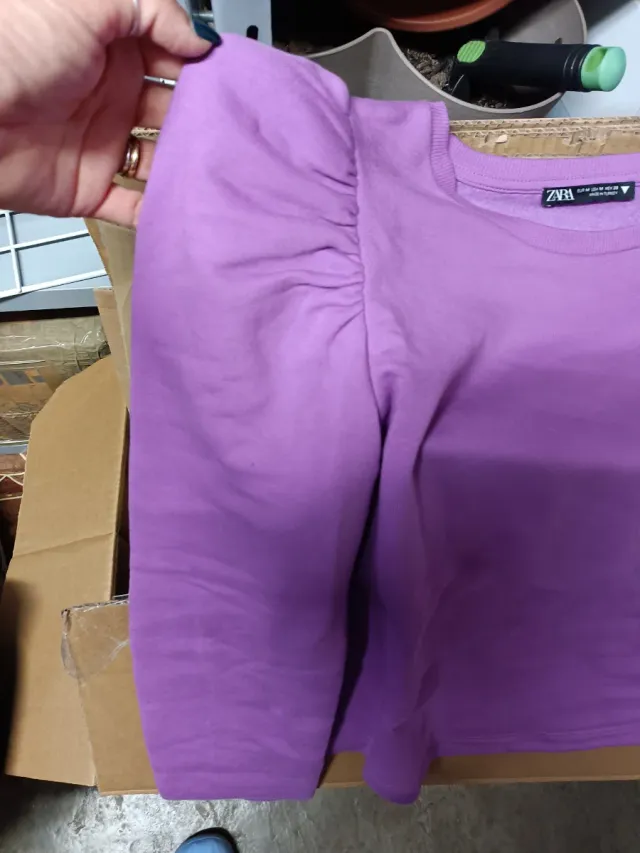 Maglioncino Zara cotone donna viola