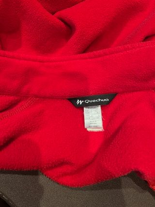 Chaqueta Polar Quechua Roja Talla XL