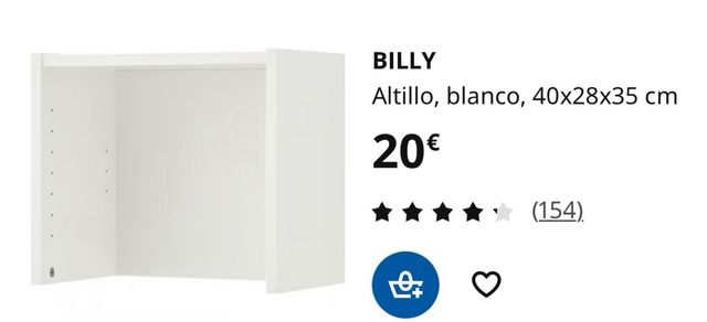 Extensión estantería Billy Ikea Madera