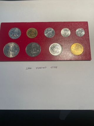San Marino 1978 Monete Annata completa 9 monete