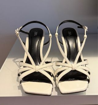 Sandalias Zara Blancas Tacón