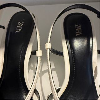 Sandalias Zara Blancas Tacón