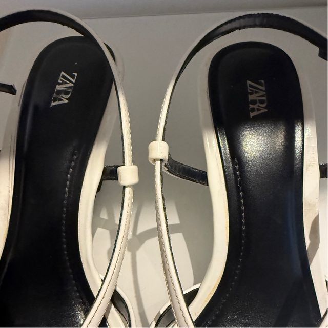 Sandalias Zara Blancas Tacón