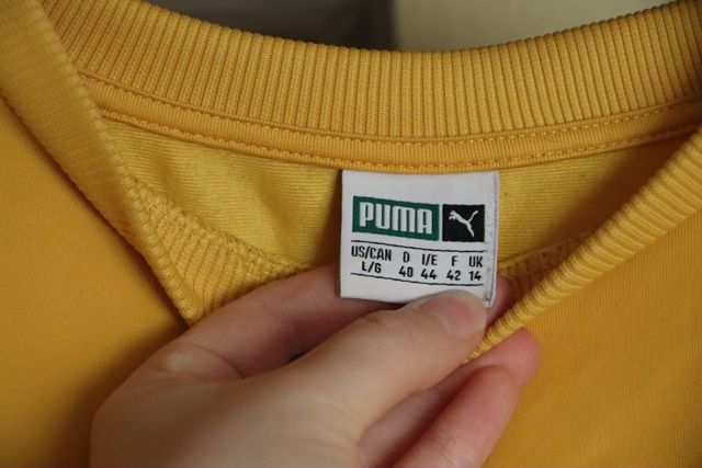 Sudadera Puma Amarilla Logo Banda Lateral