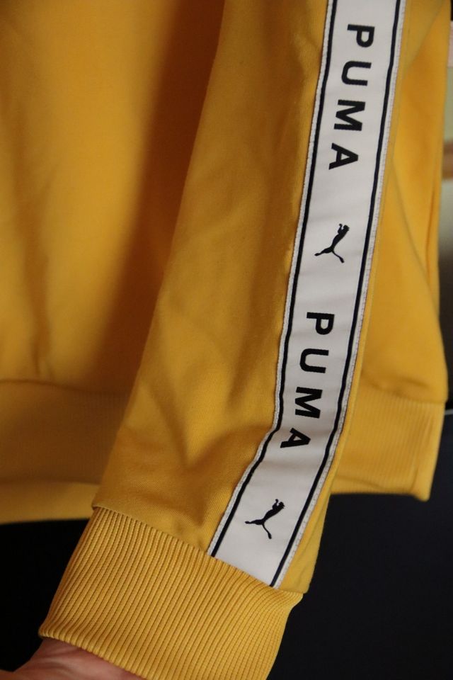 Sudadera Puma Amarilla Logo Banda Lateral