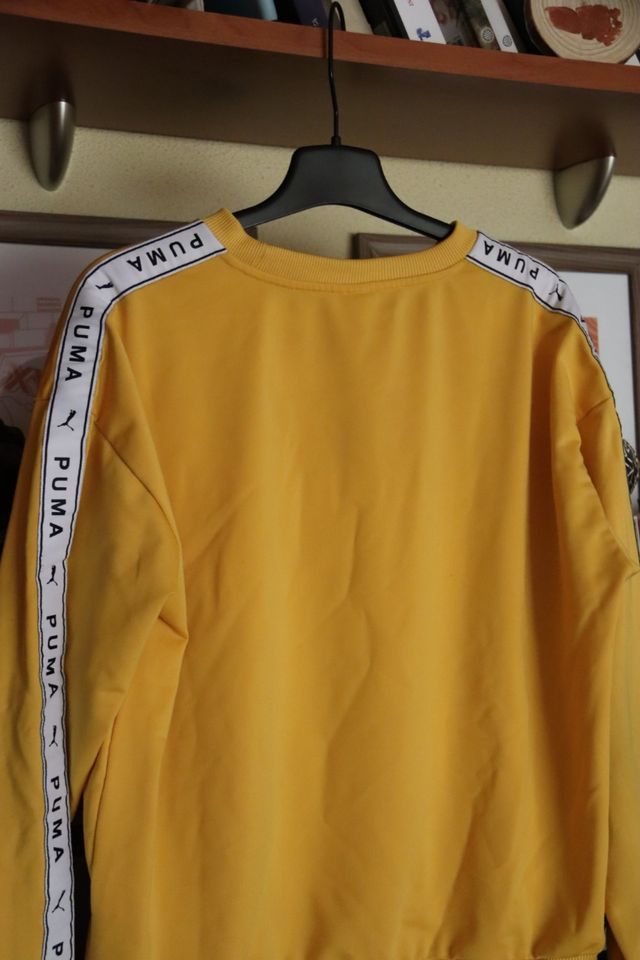 Sudadera Puma Amarilla Logo Banda Lateral