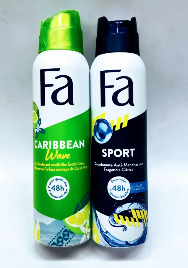 Pack 2 Desodorantes Fa Caribbean Wave y Sport