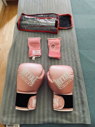 Guantes Boxeo Rosa Metal Box 10 oz
