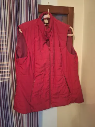 Chaleco acolchado mujer rojo