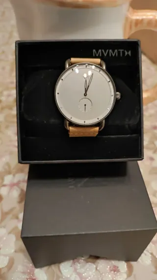 Orologio MVMT Uomo Quarzo Analogico Marrone Bianco