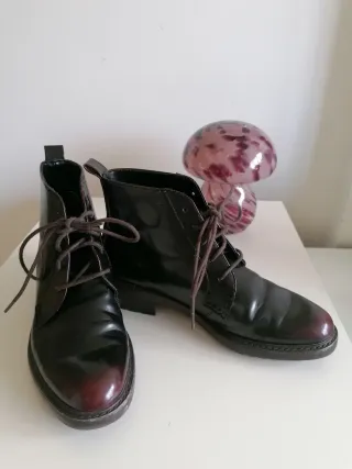 Botines de piel, Zara. T36