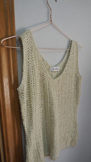 Camiseta Tirantes Punto Beige Talla S