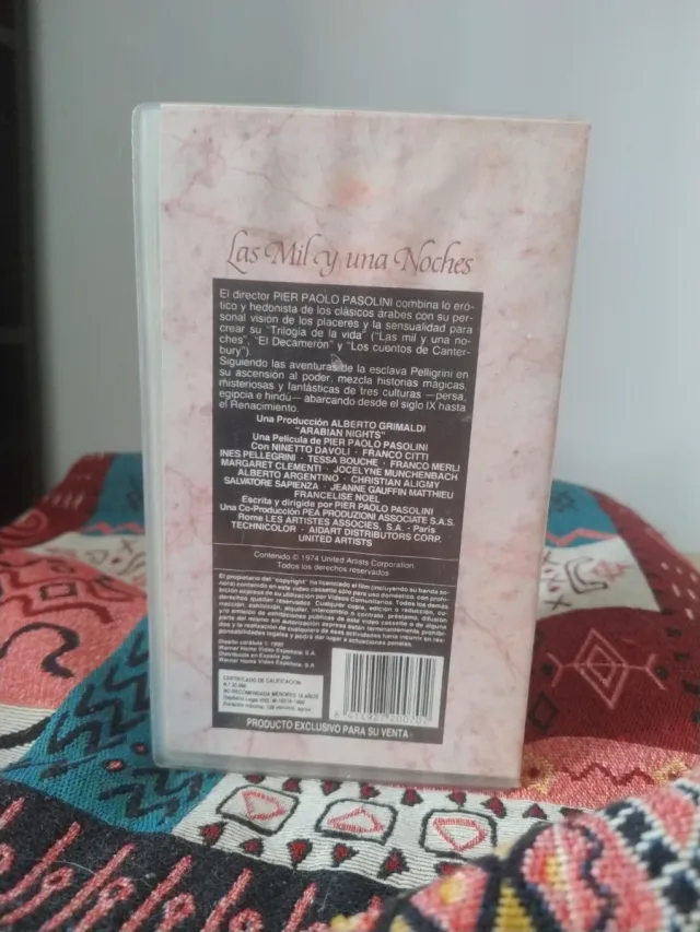 VHS y DVD Las mil y una noches Pasolini
