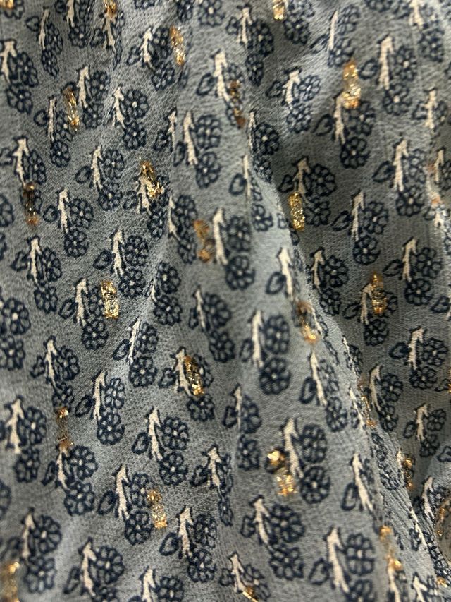 Blusa asimétrica estampada azul Brownie