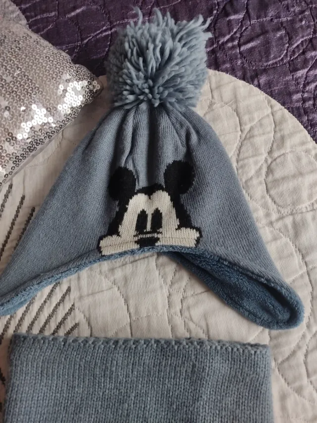 Gorro y bufanda Mickey Mouse niño