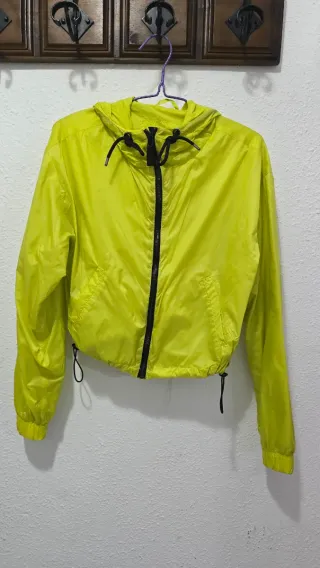 Chubasquero Corto Verde/Amarillo