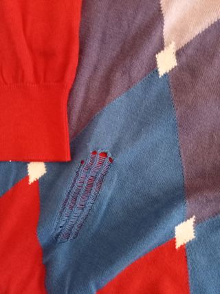 Jersey de punto rombos multicolor