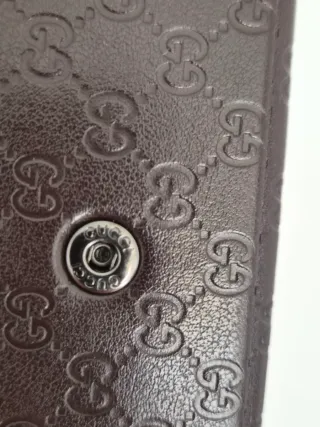 Funda gafas piel marrón Gucci