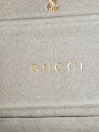 Funda gafas piel marrón Gucci