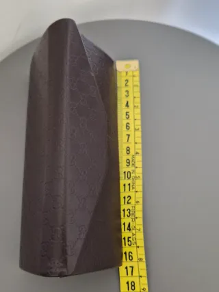 Funda gafas piel marrón Gucci